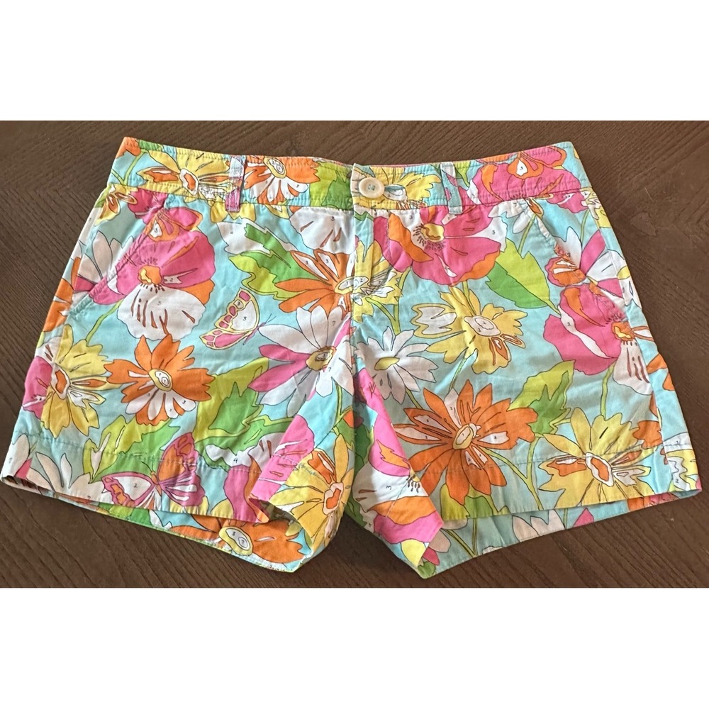 Lilly Pulitzer Shorts Women's 6 Colorful Paint By Numbers Resort Fit Inseam 5"